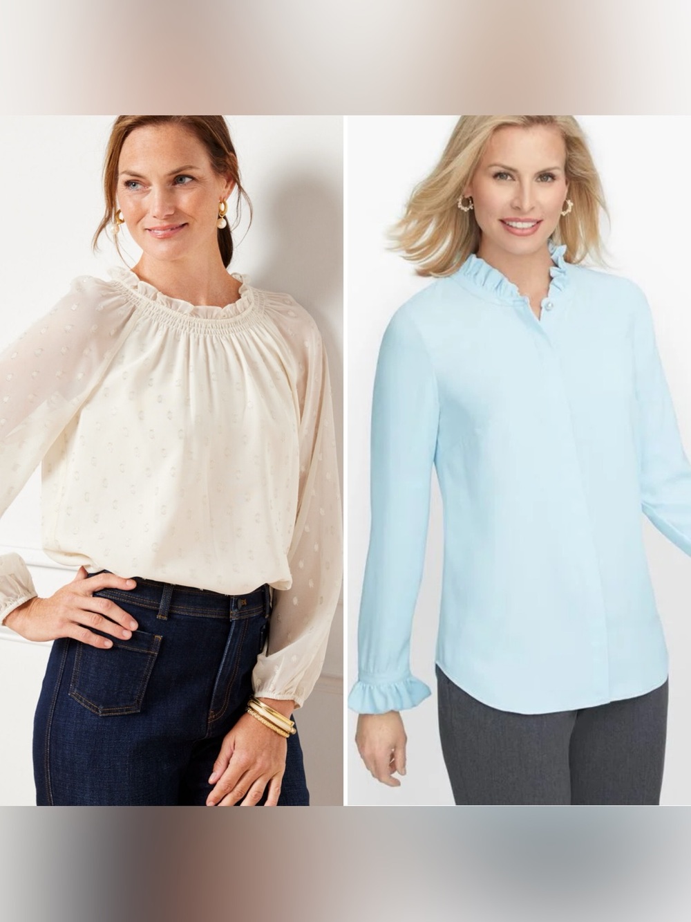 Bundle of 2 Talbots Career Blouses Size XS
